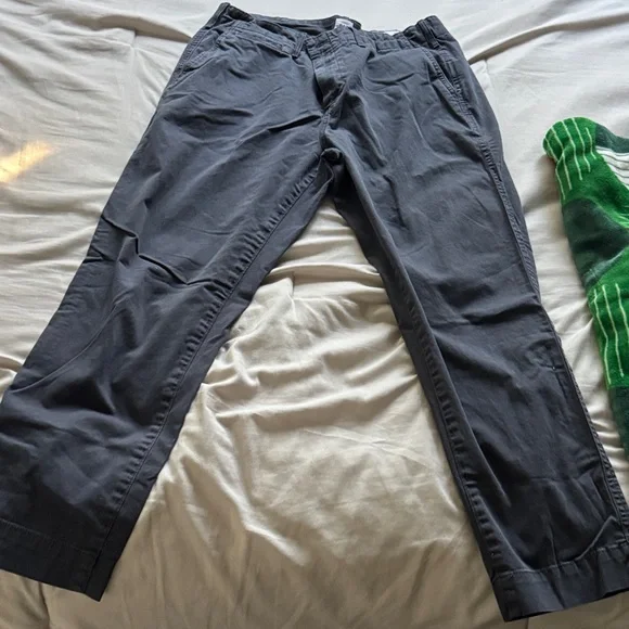 GAP Women's Charcoal Straight Leg Pants - Picture 1 of 7